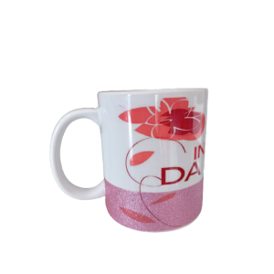 Caneca Feliz Dia das Mulheres Base Gliter