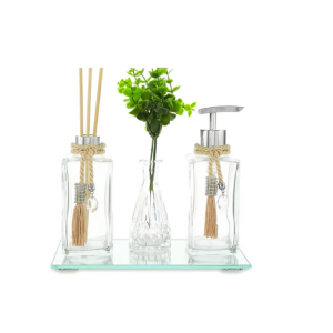 Kit Lavabo Luxo Difusor e Sabonete com Bandeja London