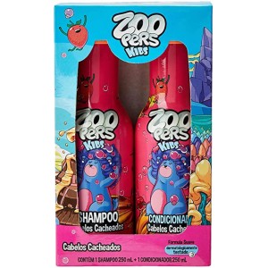 Kit Shampoo + Condicionador Cabelos Cacheados Zoopers Kids 250ml