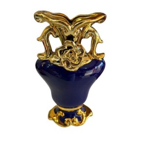 Vaso Azul e Dourado