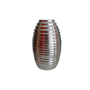 VASO DE CERÂMICA METALIZADO DECORATIVO