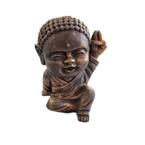 Estátua Buda Menino Mão Pra Cima