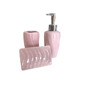 Kit para Banheiro em Porcelana Três peças