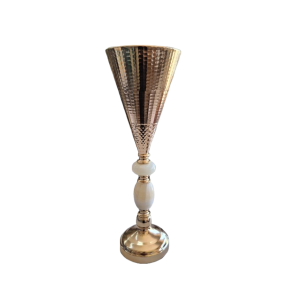 Castiçal Dourado E Branco