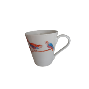 CANECA PASSAROS DE PORCELANA