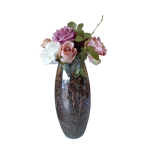 Vaso Com Arranjo De Rosas